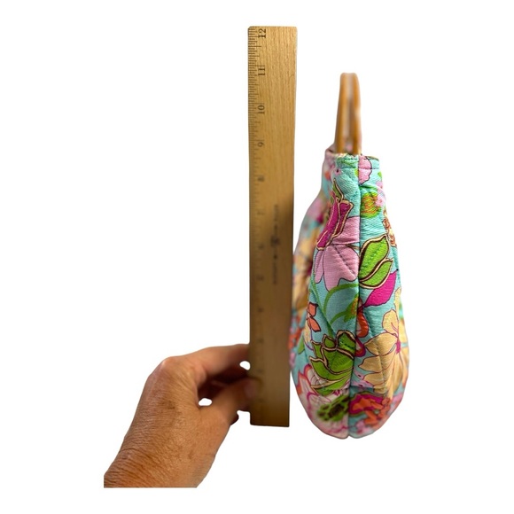 Vera Bradley Tropical Silk Bermuda with Wooden Handles Bag - Picture 7 of 7